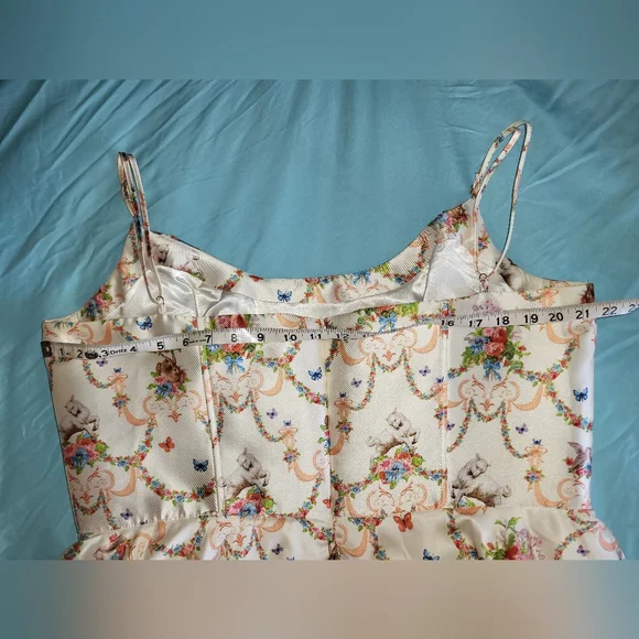 Sugar Thrillz Opulence Renaissance Corset Dress Floral 2X Dollskill Plus Size - Picture 10 of 15